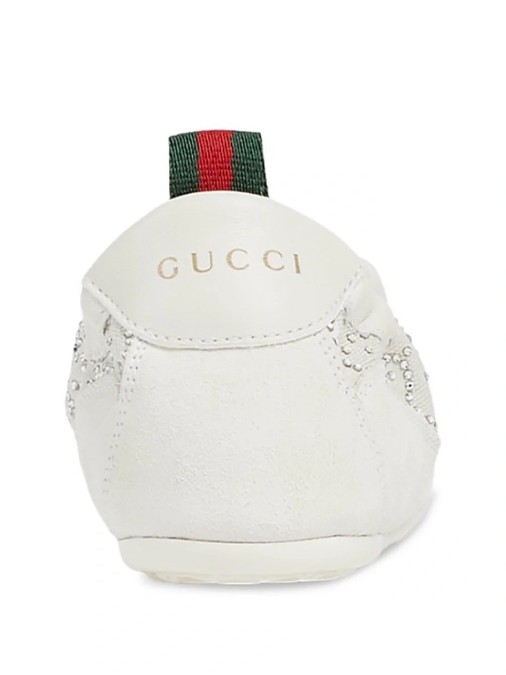 GUCCI GG Shift Crystal Suede & Canvas Sneaker Off White Size 40/9